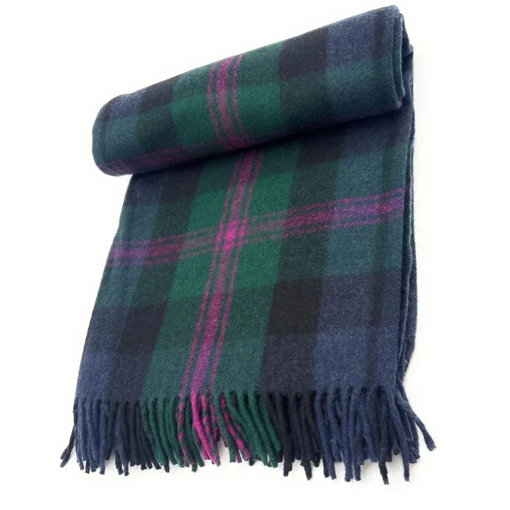 Baird Recycled Wool Blanket in Classic Tartan Check - Image 2