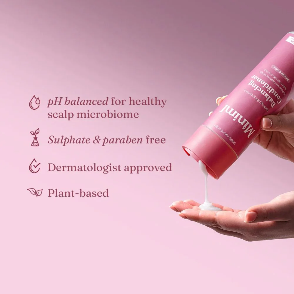 Miniml Pink Grapefruit + Aloe Vera Balancing Conditioner 1L Refill | Soft, Smooth Finish - Image 3