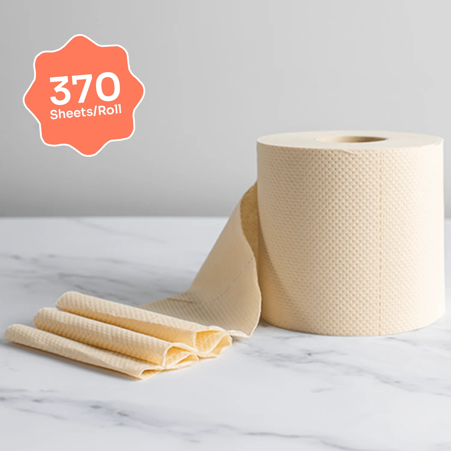 Bazoo Unbleached Bamboo Toilet Paper | 24 Rolls or 48 Rolls | 100% FSC Bamboo, Plastic-Free - Image 3