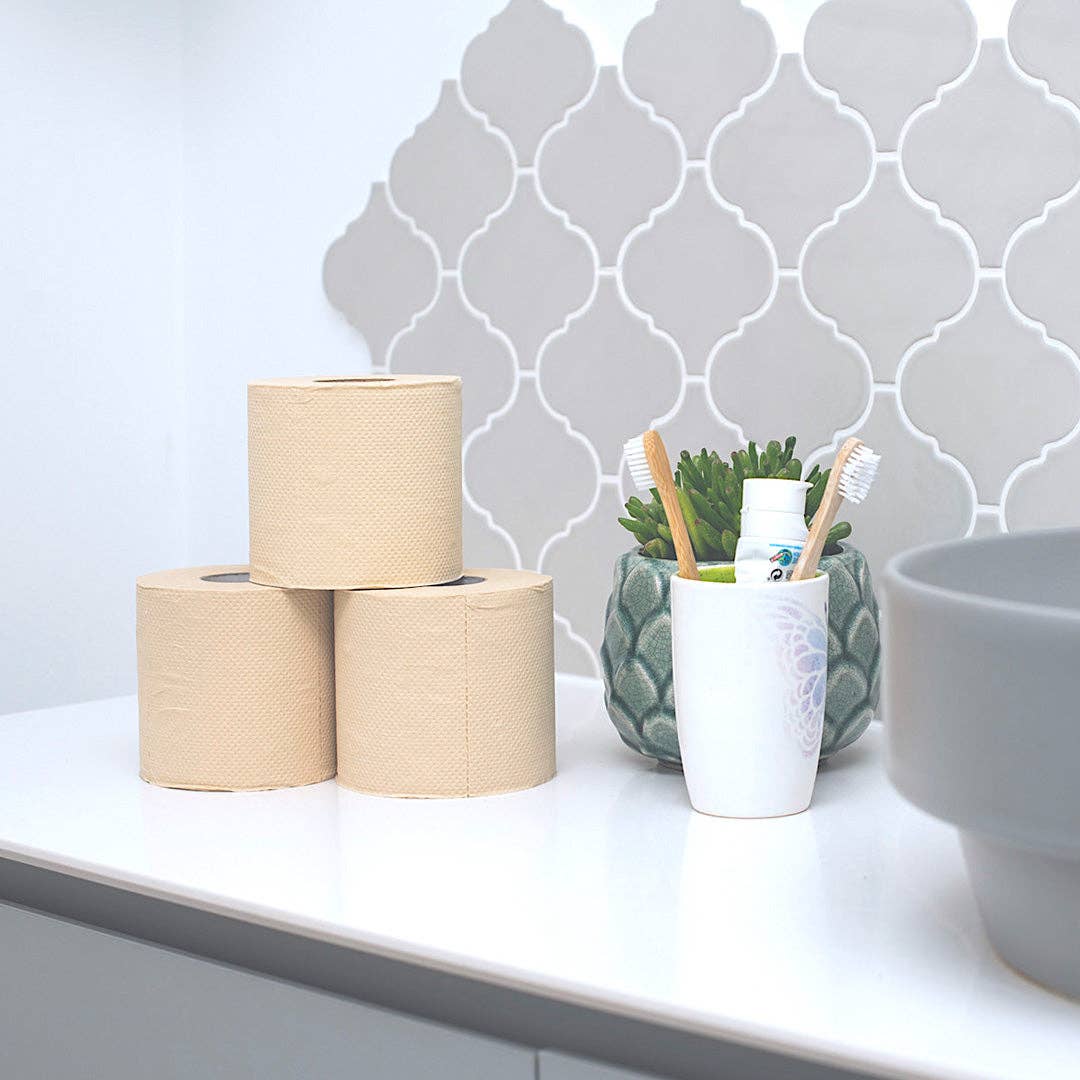 Bazoo Unbleached Bamboo Toilet Paper | 24 Rolls or 48 Rolls | 100% FSC Bamboo, Plastic-Free - Image 5