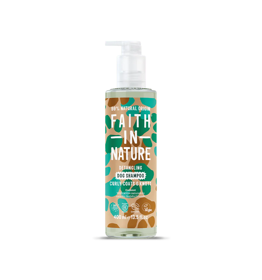 Faith In Nature Detangling Coconut Dog Shampoo for Curly Coats and Knots