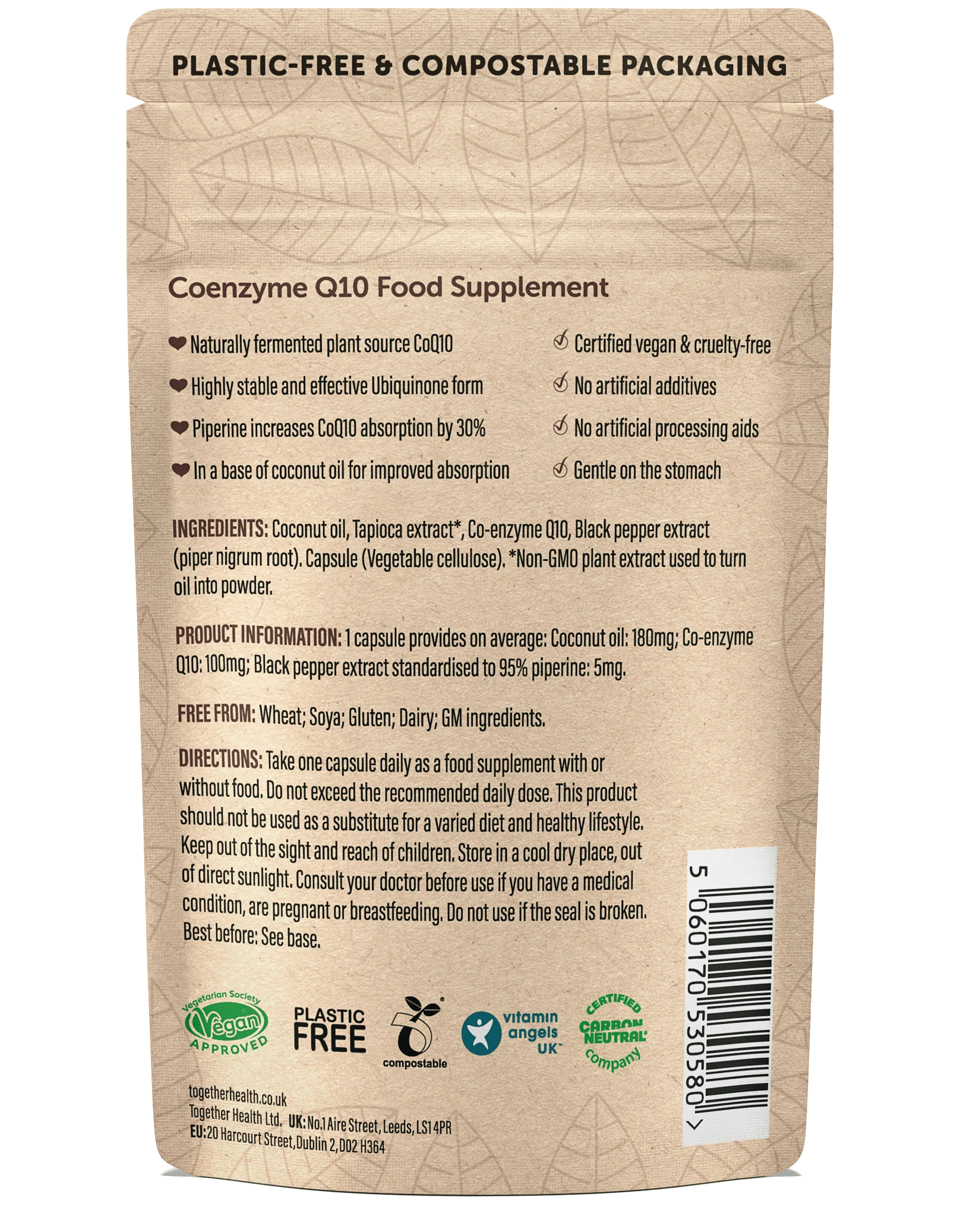Coenzyme Q10 – CoQ10 Supplement – 30 Capsules - Image 2