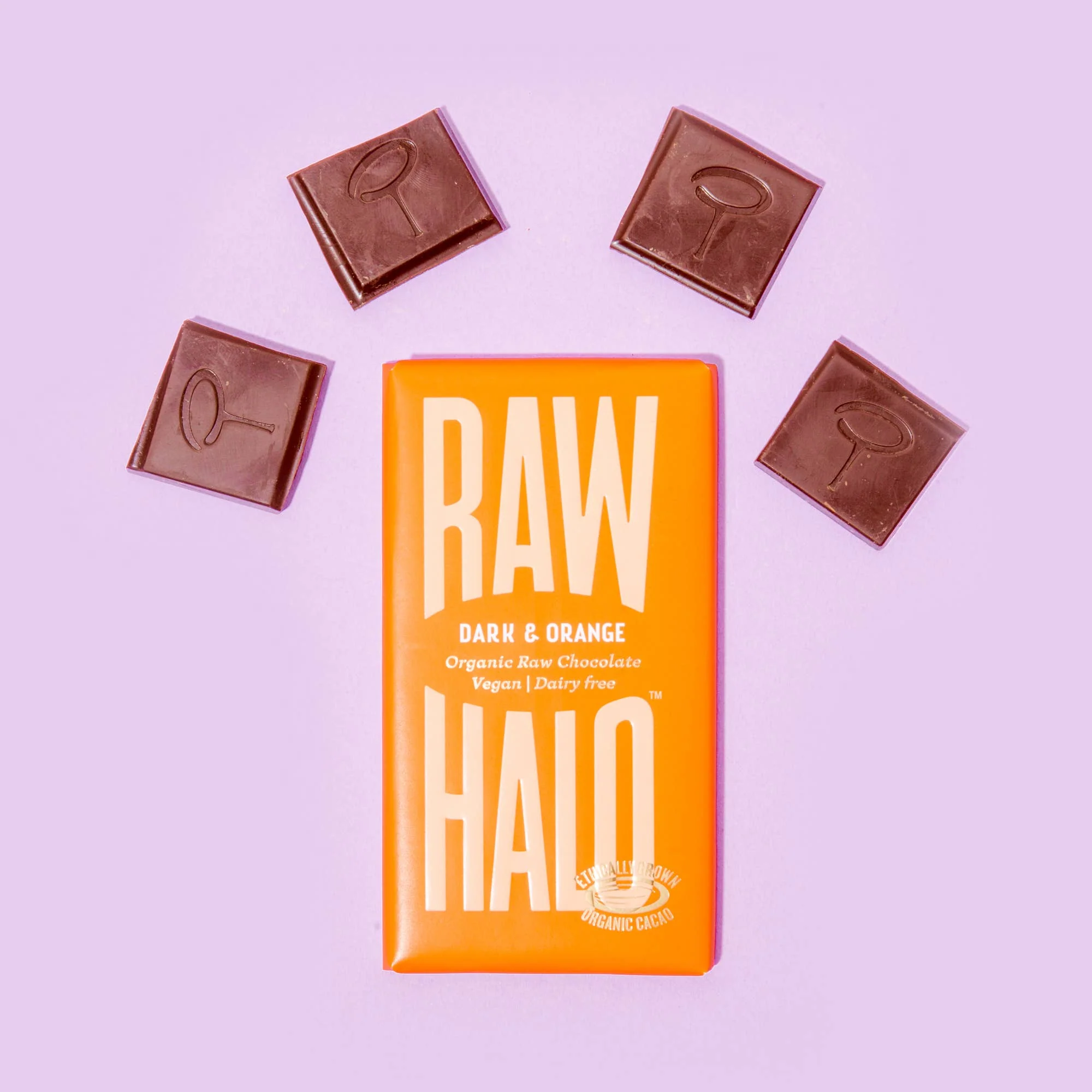 Organic Vegan Dark Chocolate with Orange 35g - Image 2