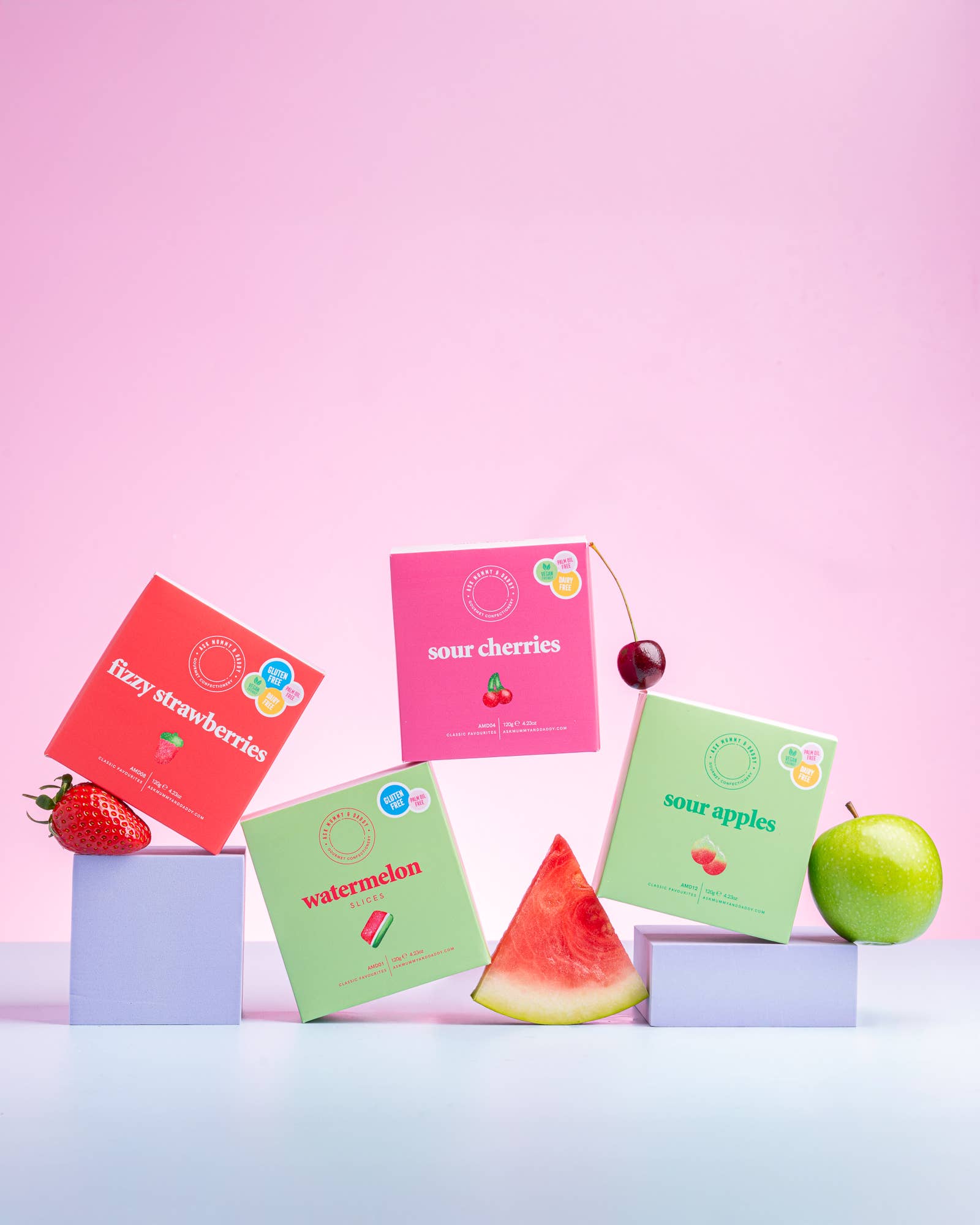 Ask Mummy & Daddy Fizzy Strawberries Gift Box – Strawberry Flavoured Fizzy Sweets - Image 3