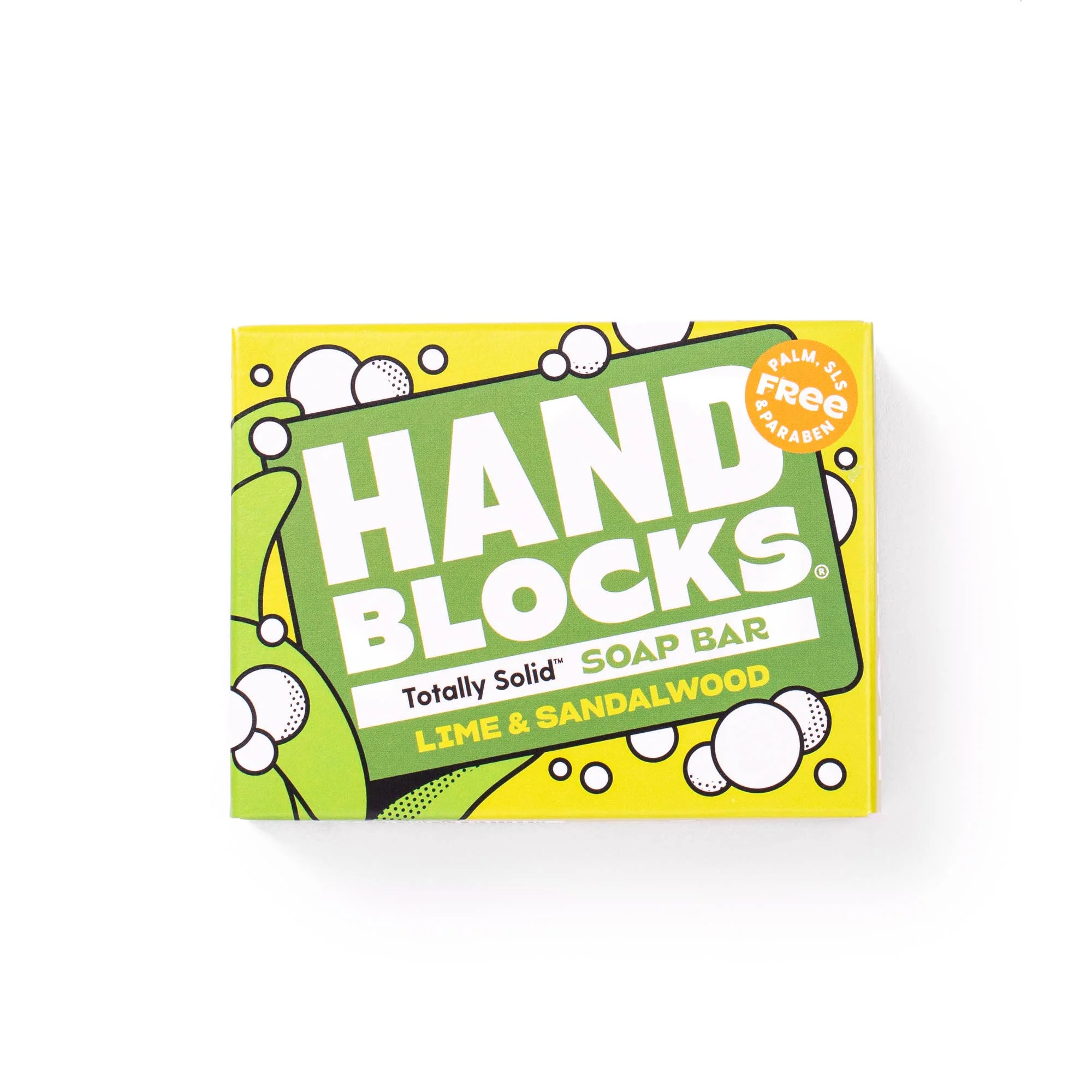 Hand Blocks Soap Lime & Sandawlwood - Plastic Free Vegan Hand Soap Bars - Image 2
