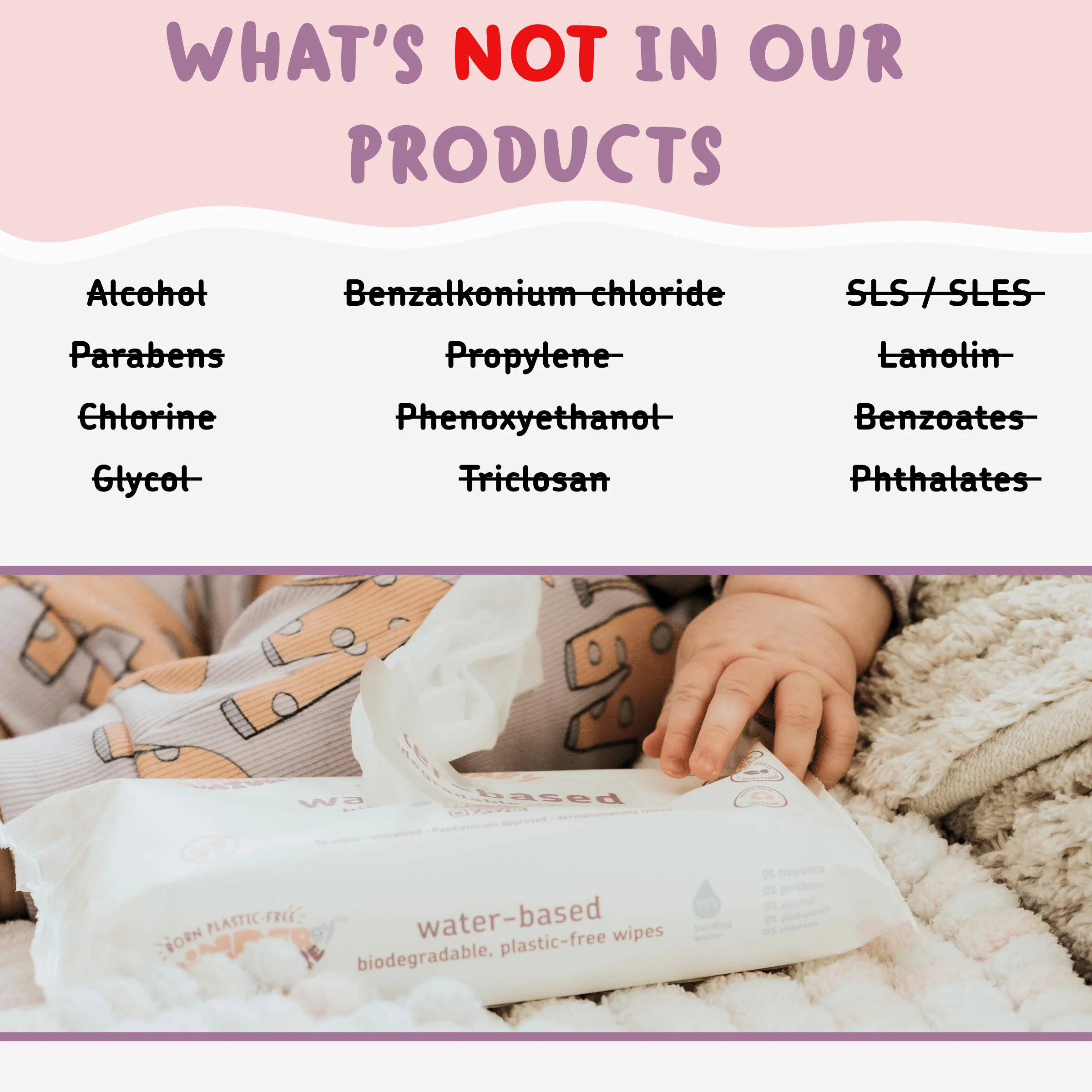 Kinder by Nature Water-Based Baby Wipes | 99% Water Biodegradable Baby Wipes | Sensitive & Eczema-Prone Skin - Image 7