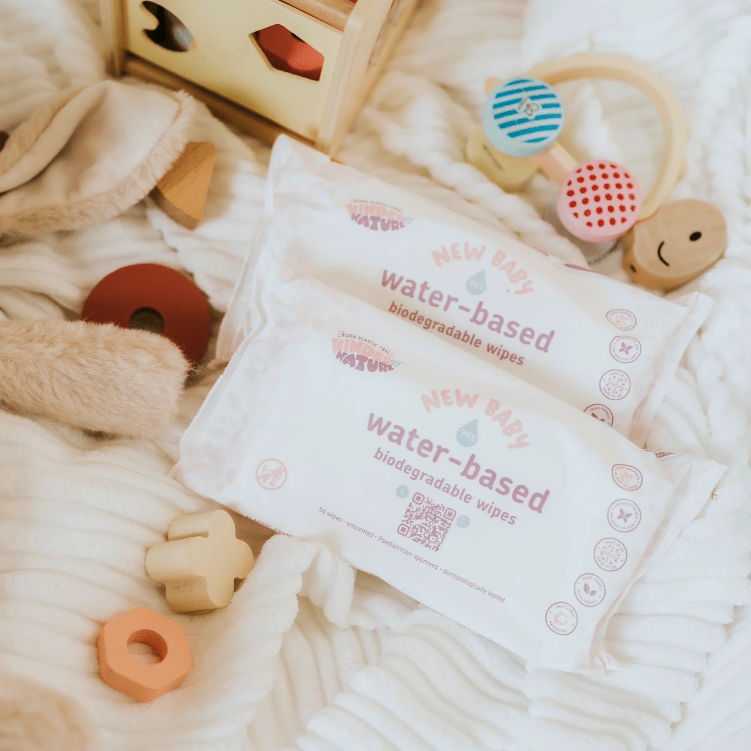 Kinder by Nature Water-Based Baby Wipes | 99% Water Biodegradable Baby Wipes | Sensitive & Eczema-Prone Skin - Image 8