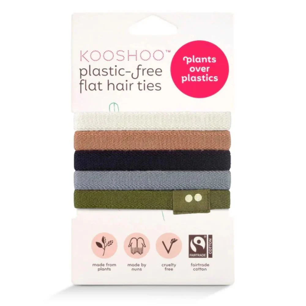 KOOSHOO Classics Organic Plastic-Free Hair Ties – 5 Pack - Image 6