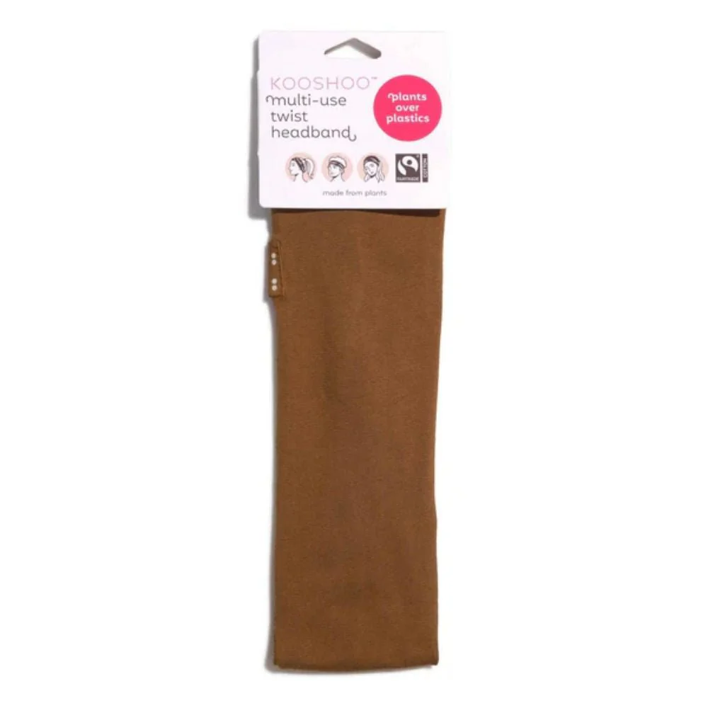 KOOSHOO Twist Headband Cocoa Brown – Organic Fairtrade - Image 5