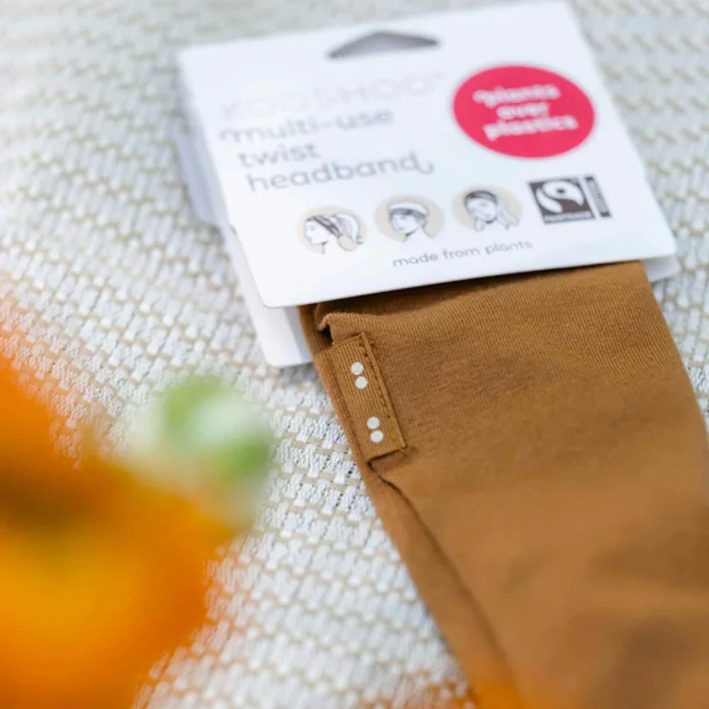 KOOSHOO Twist Headband Cocoa Brown – Organic Fairtrade - Image 6