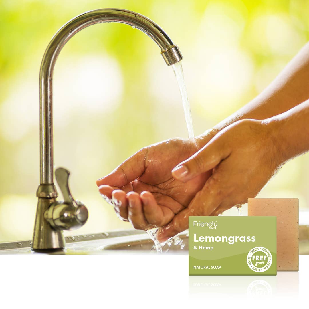 Friendly Soap Lemongrass Soap Bar | Plastic-Free Vegan Soap - Image 2