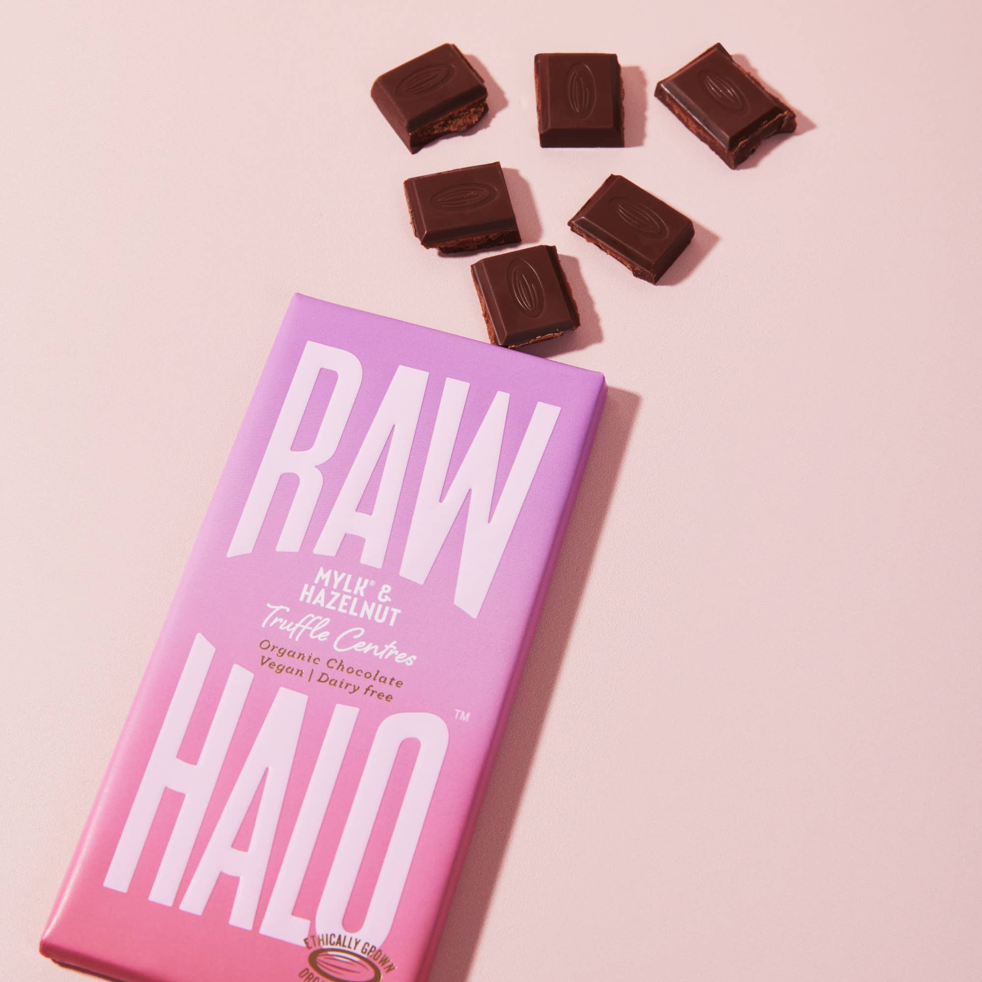 Organic Vegan Mylk Chocolate with Hazelnut Truffle Centre 90g - Image 3