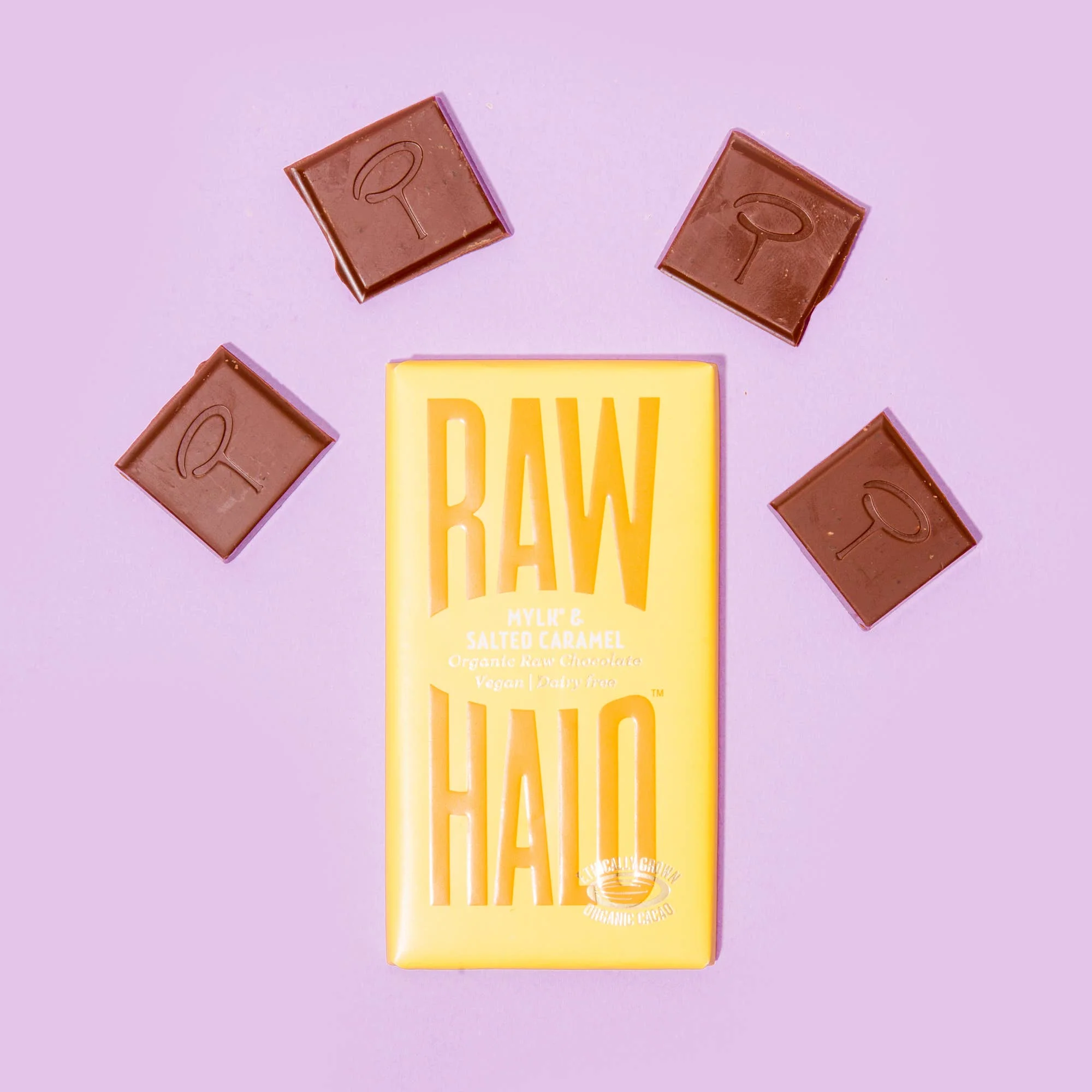 Organic Vegan Mylk Chocolate with Salted Caramel 35g - Image 2