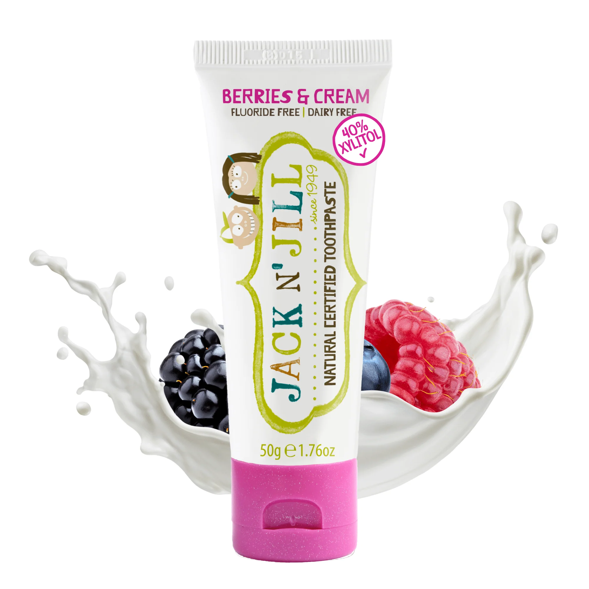 Jack N’ Jill Natural Berries & Cream Toothpaste for Babies & Kids - 50g