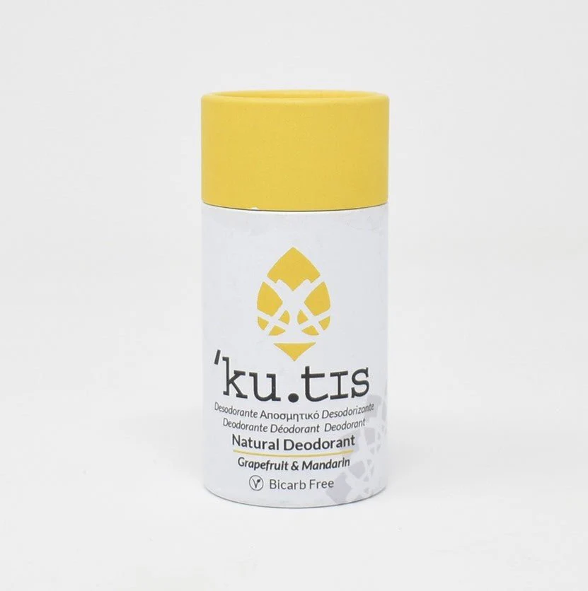 Grapefruit & Mandarin Natural Bicarb Free Roll On Eco Friendly Deodorant, Plastic Free Anti Perspirant