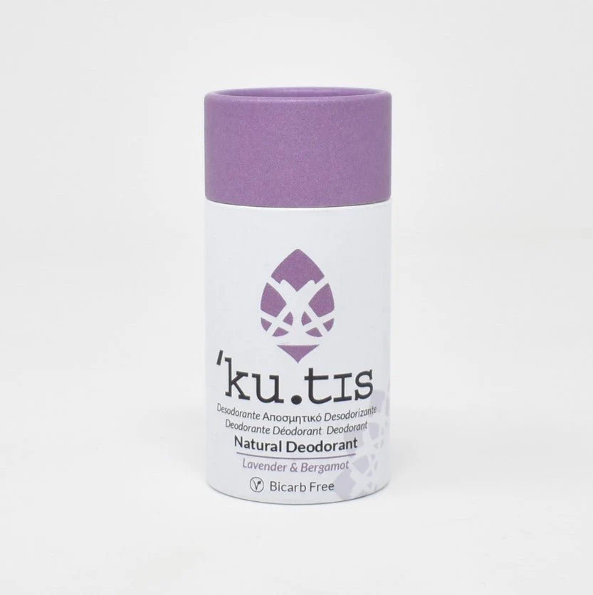 Lavender & Bergamot Natural Bicarb Free Roll On Eco Friendly Deodorant, Plastic Free Anti Perspirant