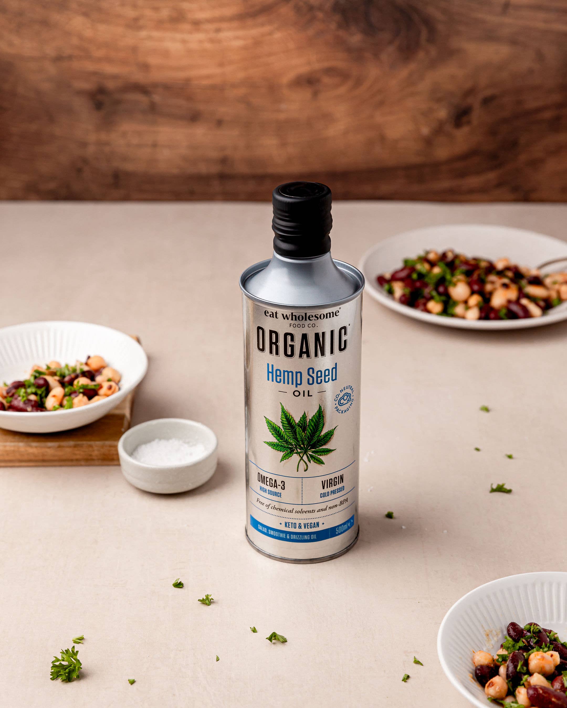 Eat Wholesome Organic Hemp Seed Oil 500ml | Cold-Pressed - Image 4