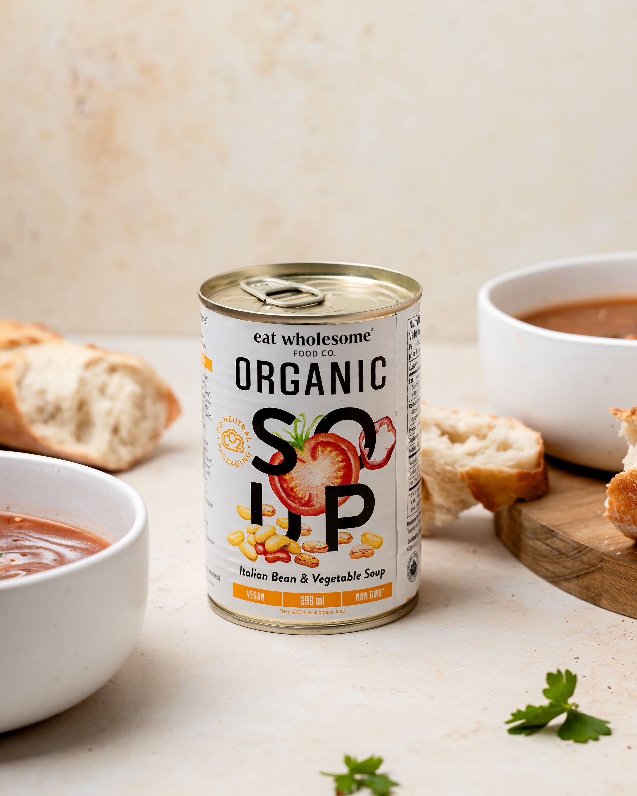 Eat Wholesome Organic Tuscan Bean & Vegetable Soup 400g - Image 2