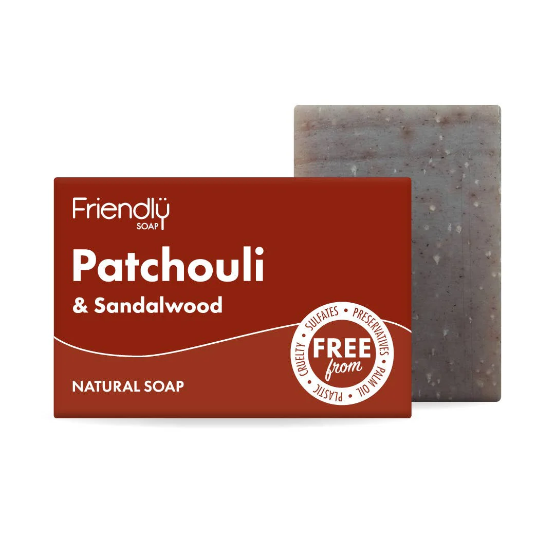 Patchouli & Sandalwood Eco Friendly Soap Bar | Natural Vegan Soap | Plastic-Free & SLS Free