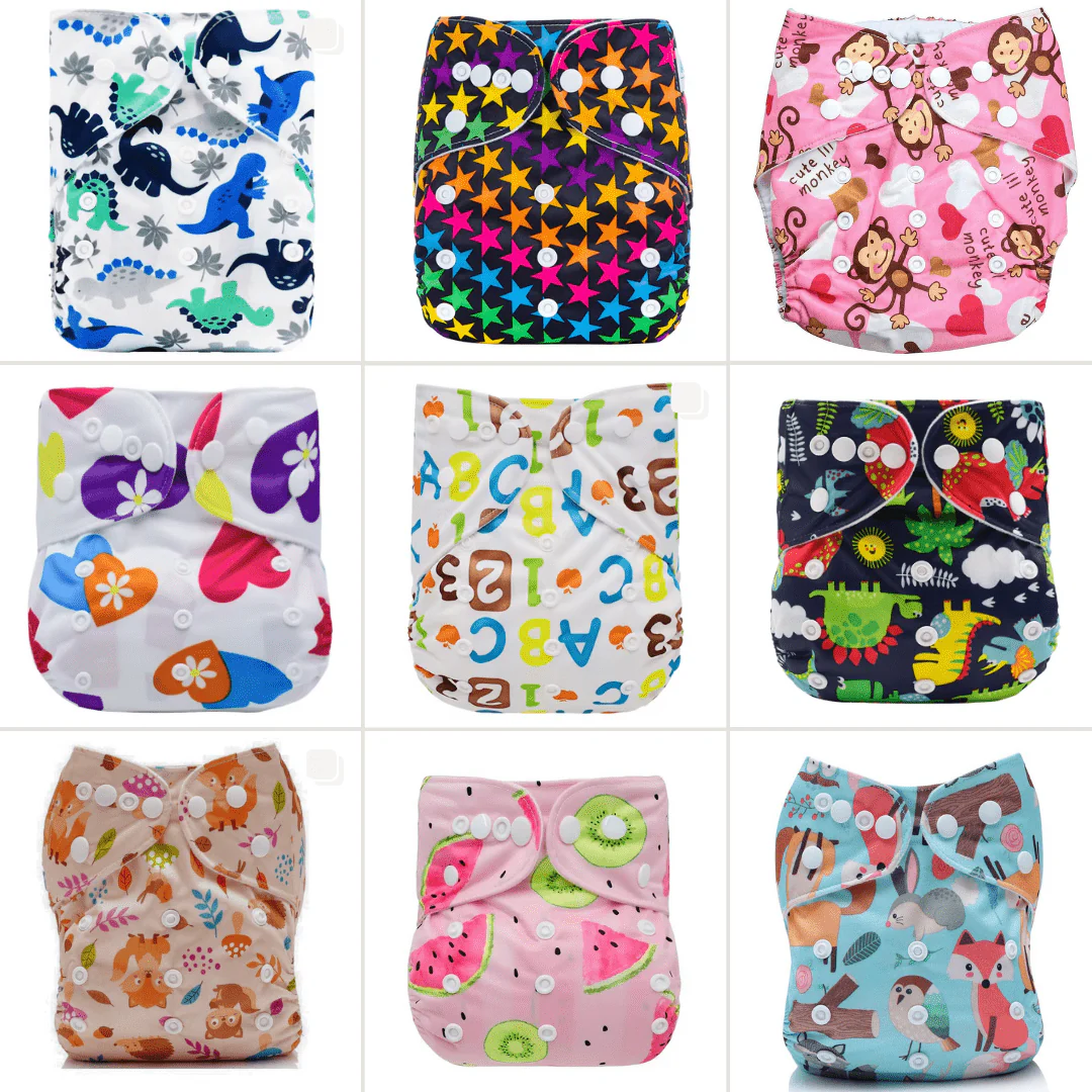 Re:gn Reusable Baby Cloth Nappies With Insert - 4 Pack Bundle – Choice Of Designs - Image 14