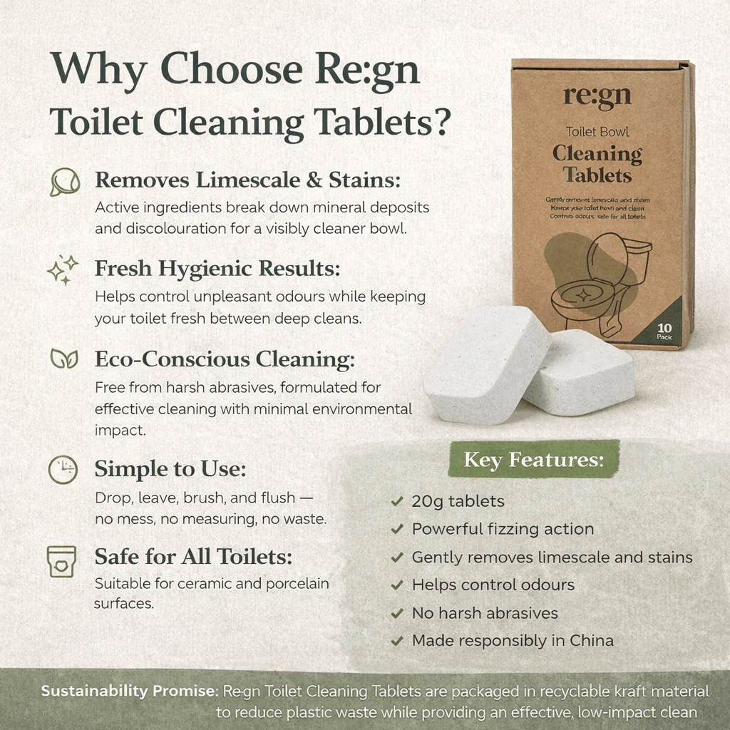 Re:gn Toilet Cleaning Tablets – Deep Clean & Limescale Remover | 40 Tablets - Image 3