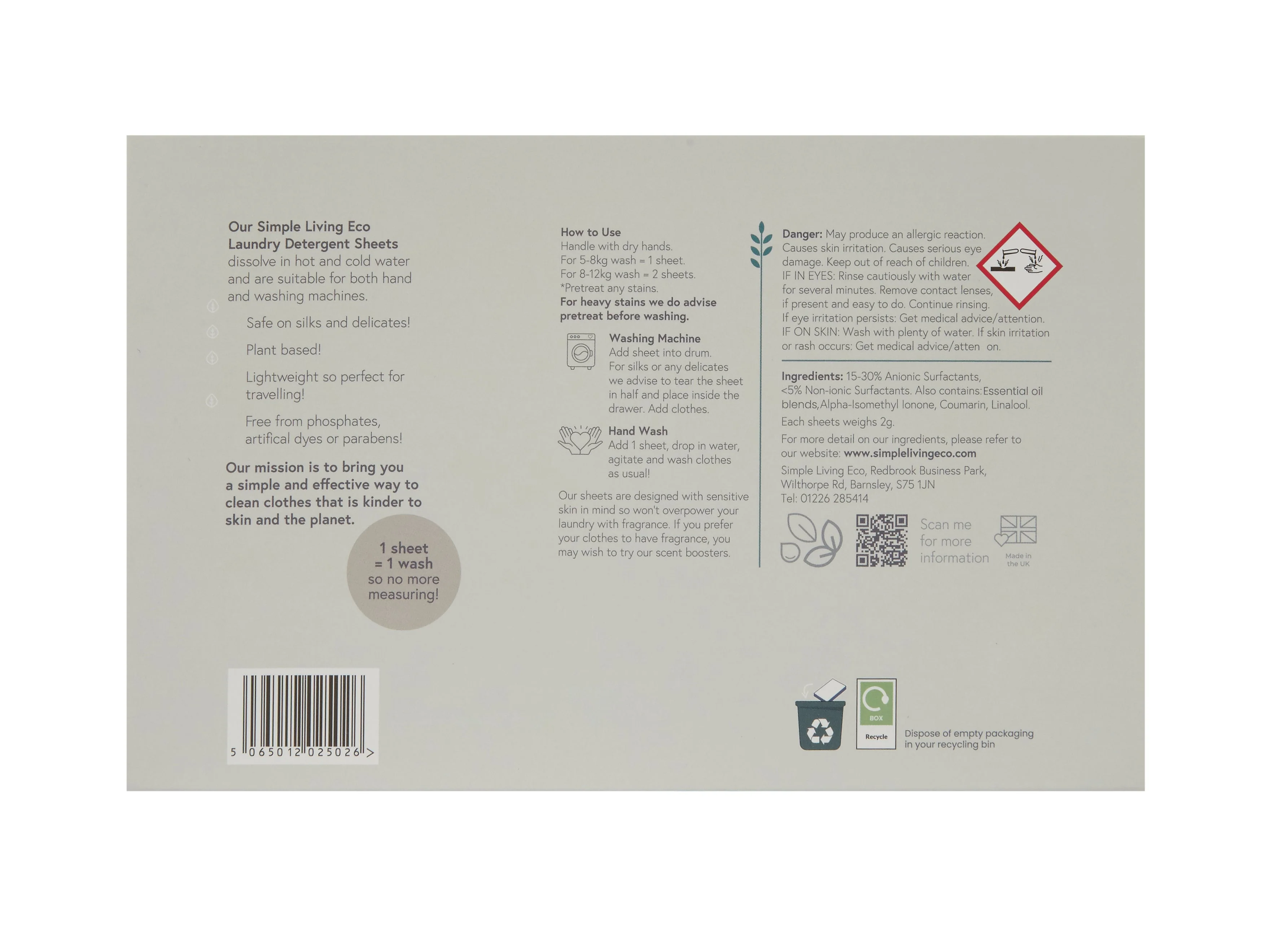 Simple Living Eco Laundry Detergent Sheets | 6 Pack (192 Washes) | UK Made - Image 5