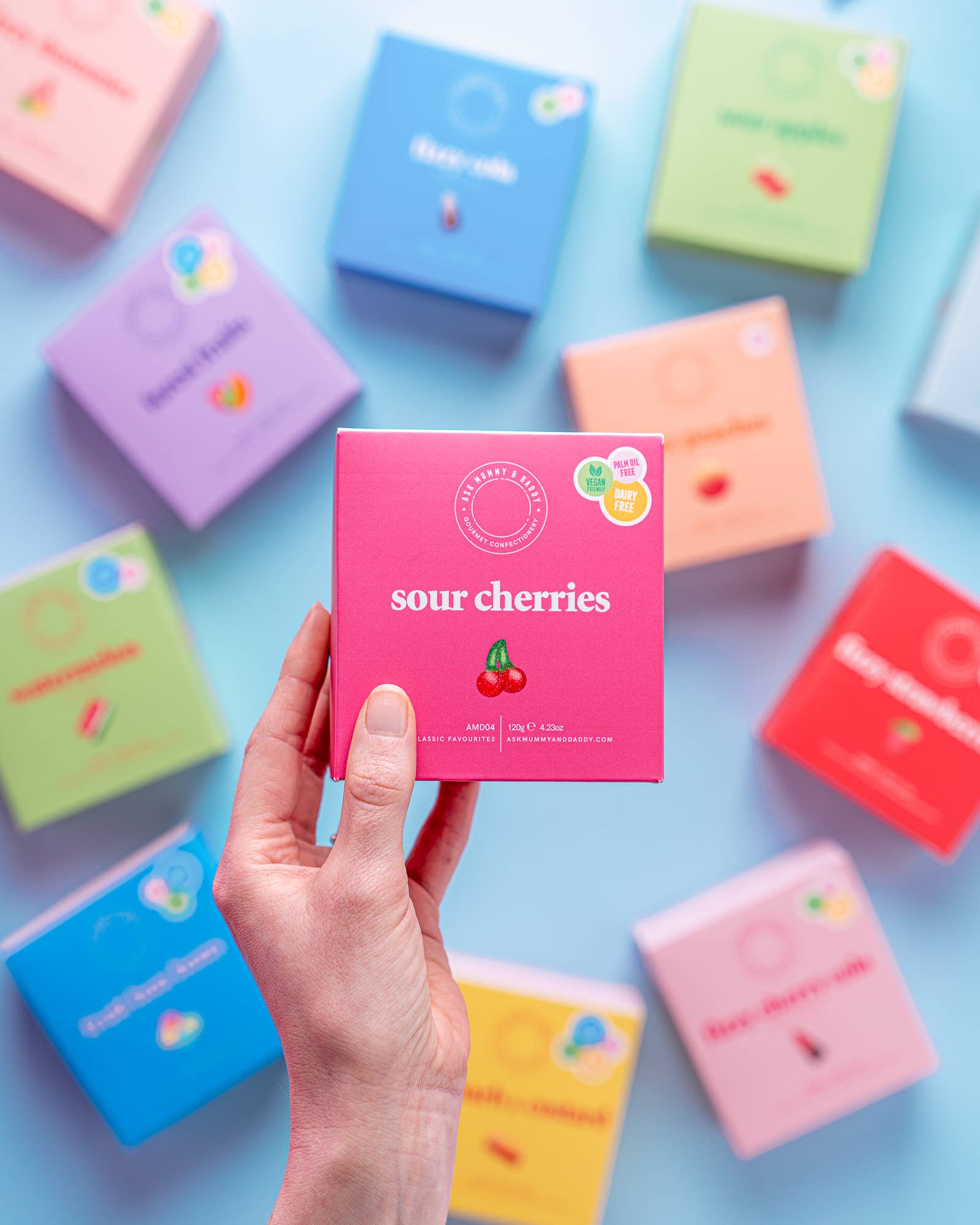 Ask Mummy & Daddy Sour Cherries Gift Box – Sour Cherry Flavoured Sweets - Image 3