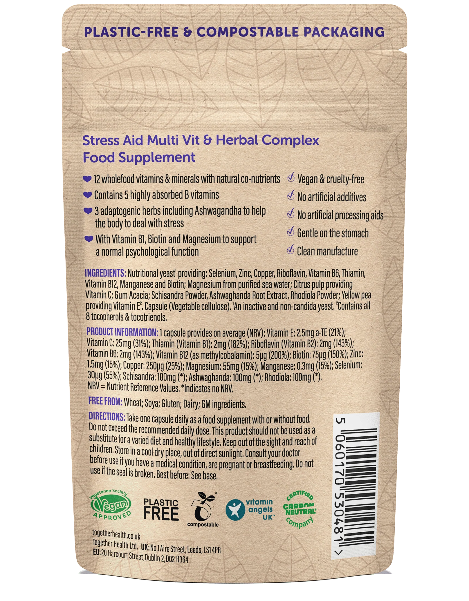 Stress Aid – Stress Supplement – 30 Capsules - Image 2