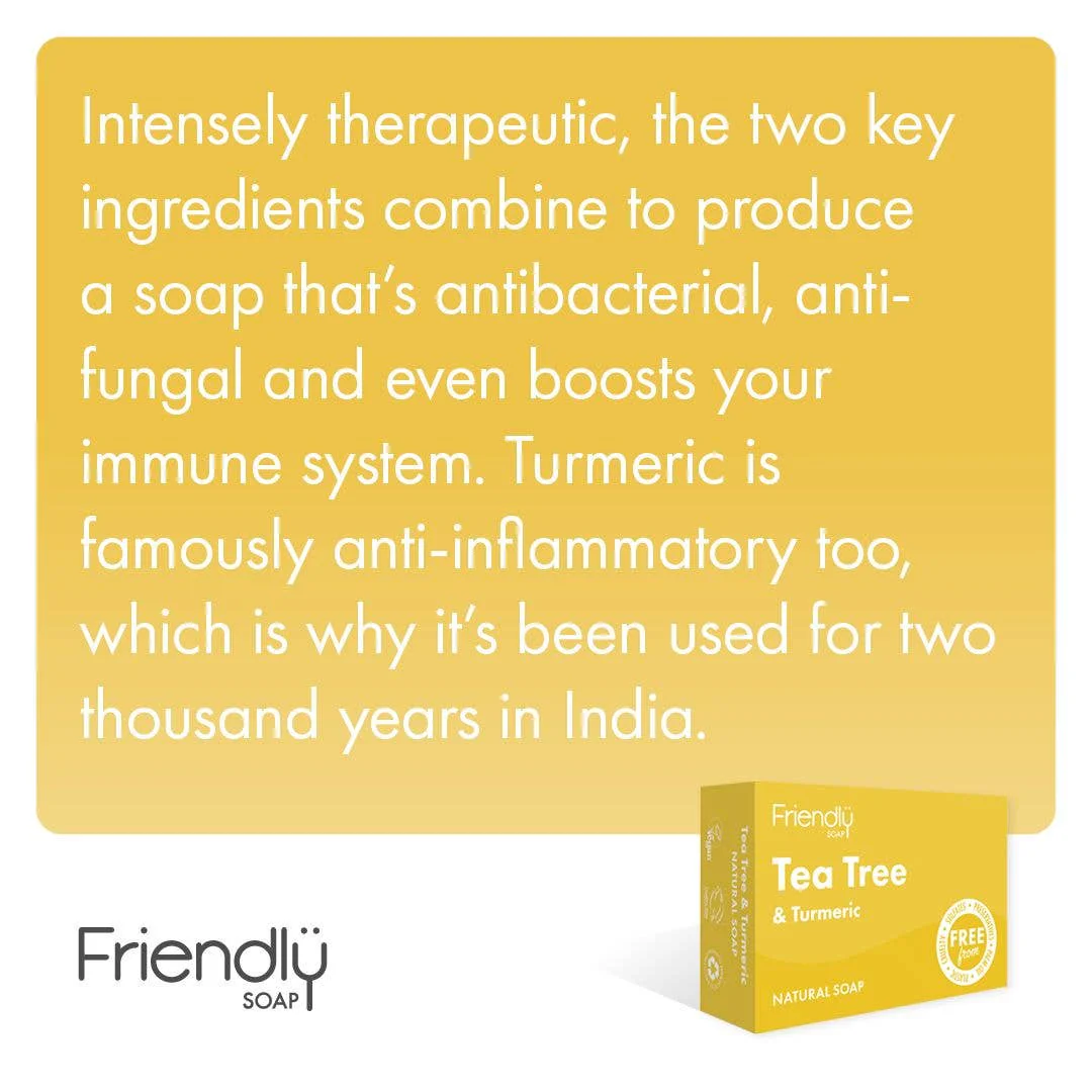 Friendly Soap Tea Tree & Turmeric Soap Bar | Plastic-Free - Image 4