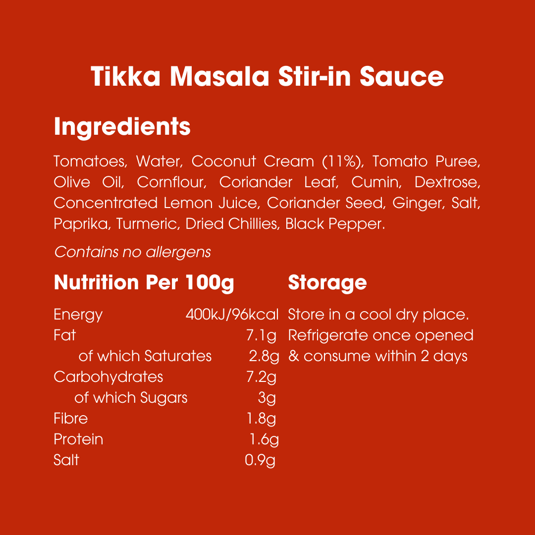 Tikka Masala Stir-in Sauce 260g – Low FODMAP, Gluten Free & Vegan - Image 5