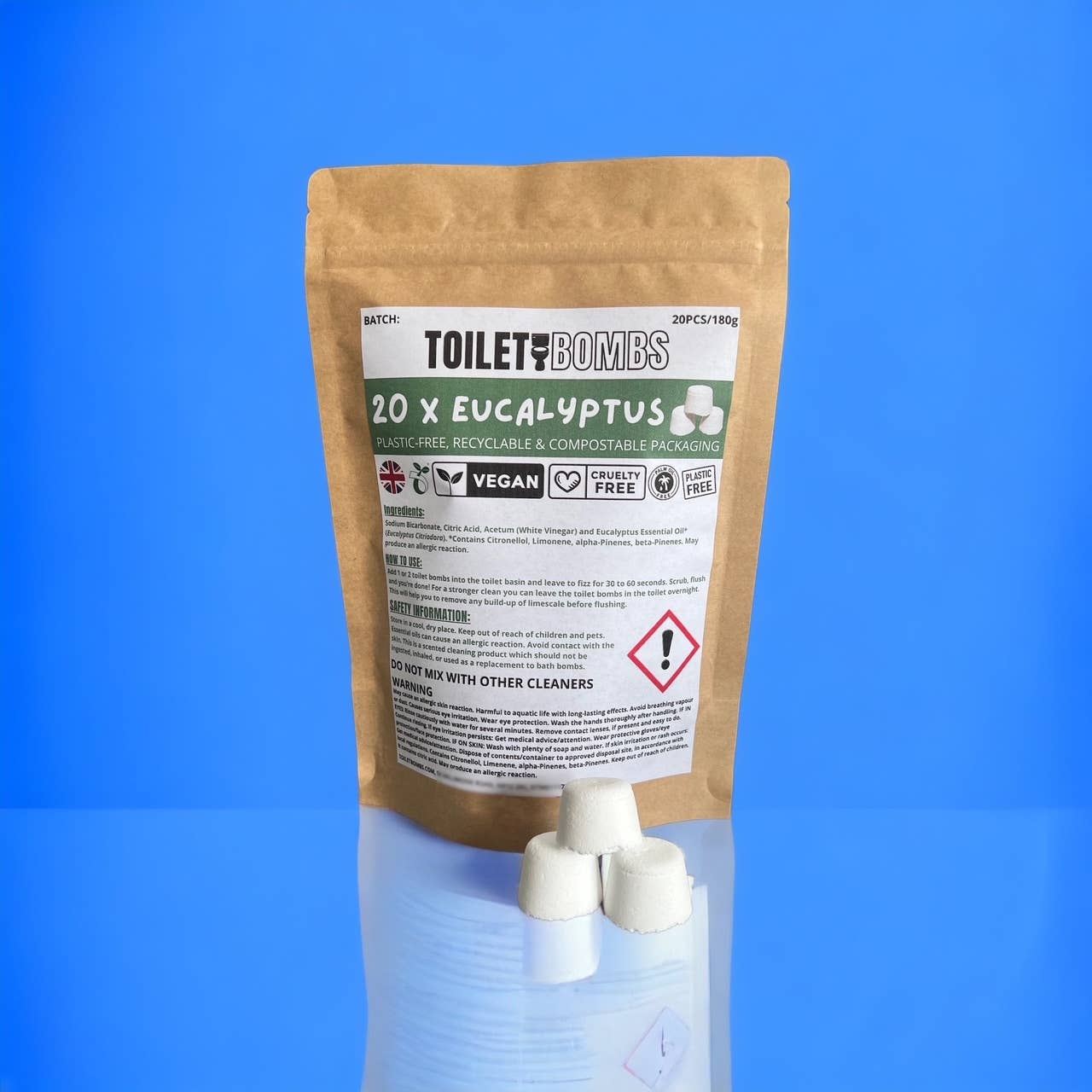 Eco Friendly Toilet Cleaning Bombs - 20 Pack - Image 2