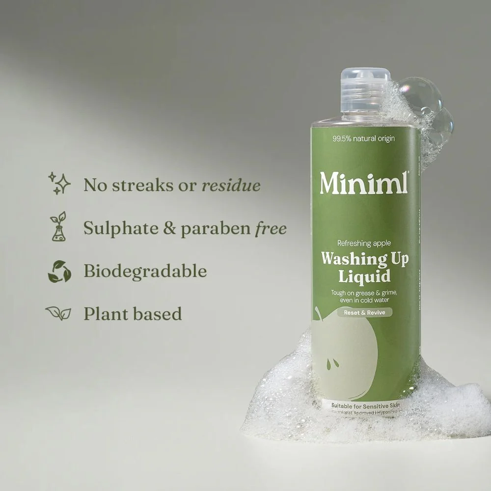 Miniml Refreshing Apple Washing Up Liquid 400ml Plant-Based Dish Soap - Image 5